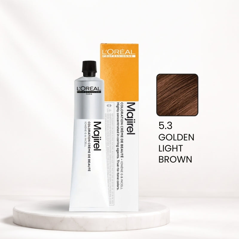 L'Oréal Majirel Color Tube – 5.3 Golden Light Brown