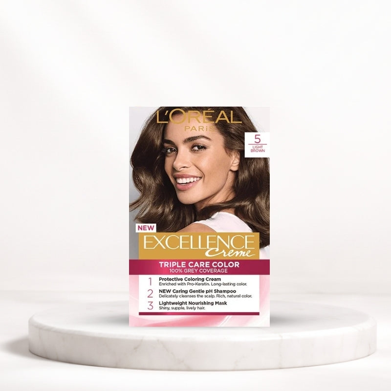 L'Oréal Excellence Crème Hair Color – 5 Light Brown