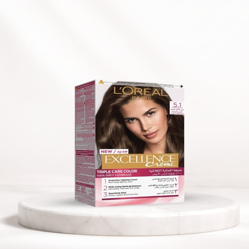 L'Oréal Excellence Crème Hair Color – 5.1 Light Ash Brown
