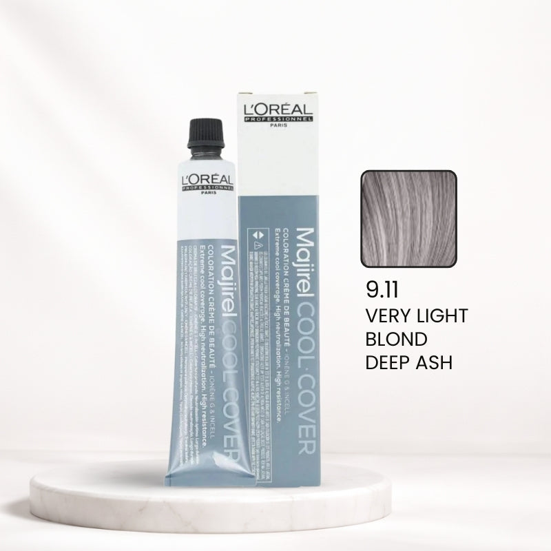 L'Oréal Majirel Color Tube – 9.11 Very Light Blonde Deep Ash