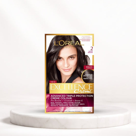 L'Oréal Excellence Crème Hair Color – 2 Black Brown
