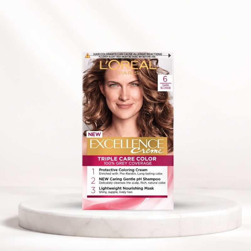 L'Oréal Excellence Crème Hair Color – 6 Dark Blonde