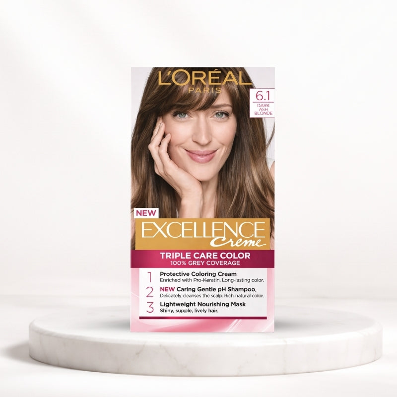 L'Oréal Excellence Crème Hair Color – 6.1 Dark Ash Blonde