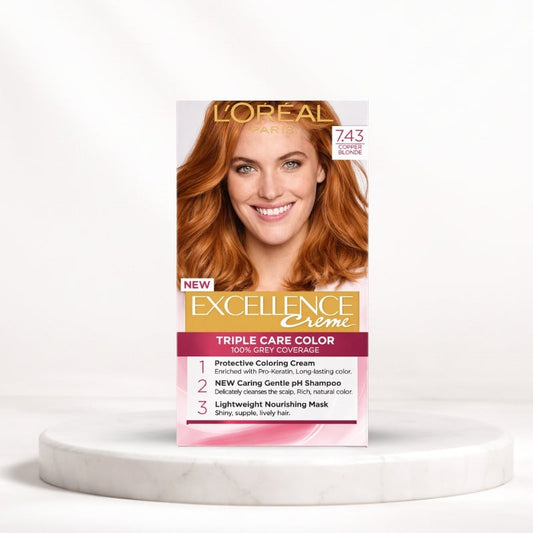 L'Oréal Excellence Crème Hair Color – 7.43 Copper Blonde