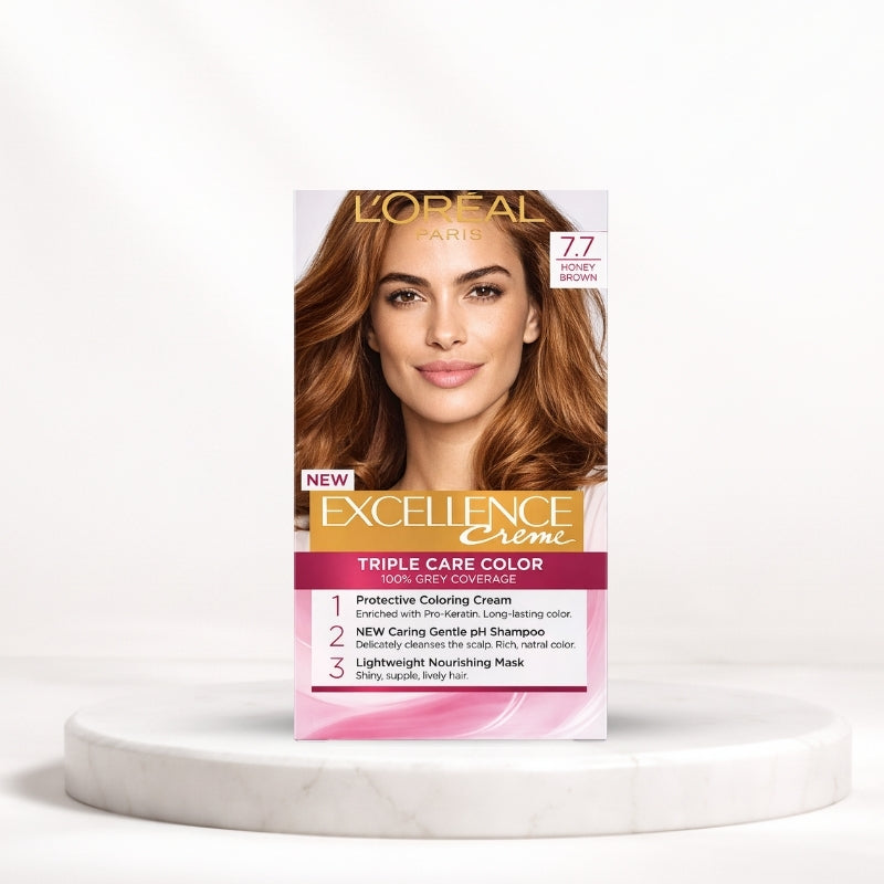 L'Oréal Excellence Crème Hair Color – 7.7 Honey Brown