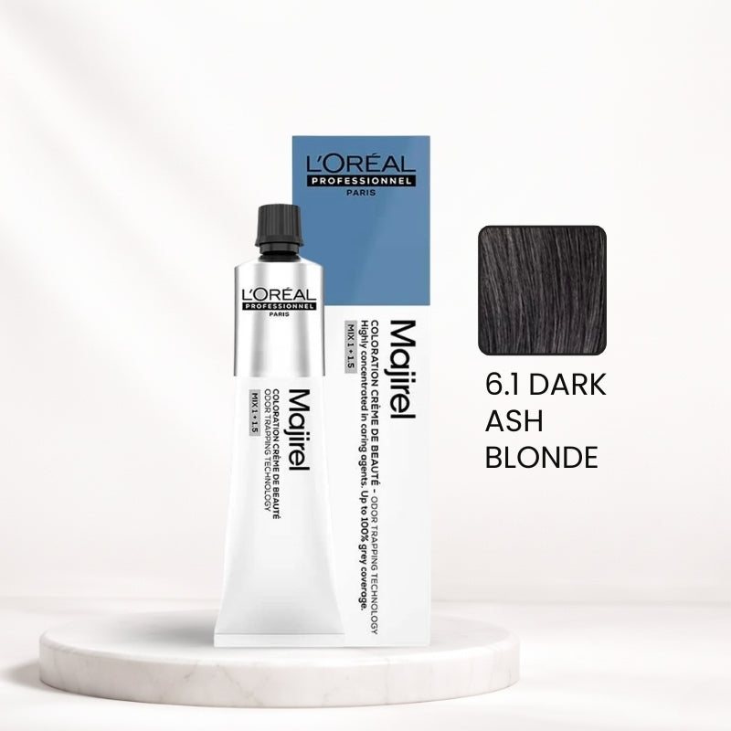 L'Oréal Majirel Color Tube – 6.1 Dark Ash Blonde