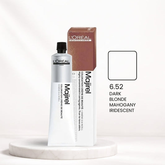 L'Oréal Majirel Color Tube – 6.52 Dark Mahogany Iridescent Blonde