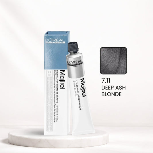 L'Oréal Majirel Color Tube – 7.11 Deep Ash Blonde