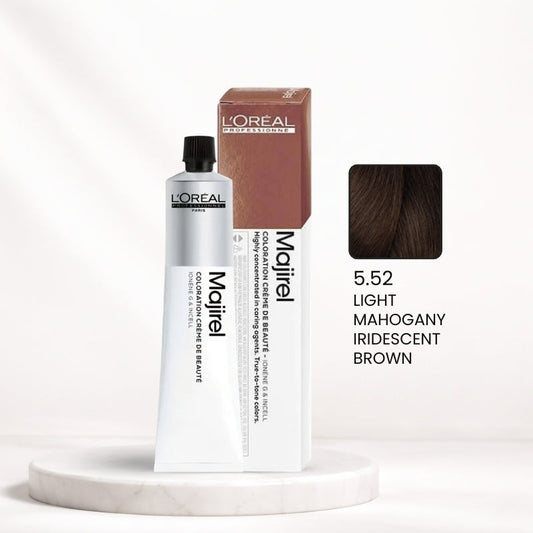 L'Oréal Majirel Color Tube – 5.52 Light Mahogany Iridescent Brown