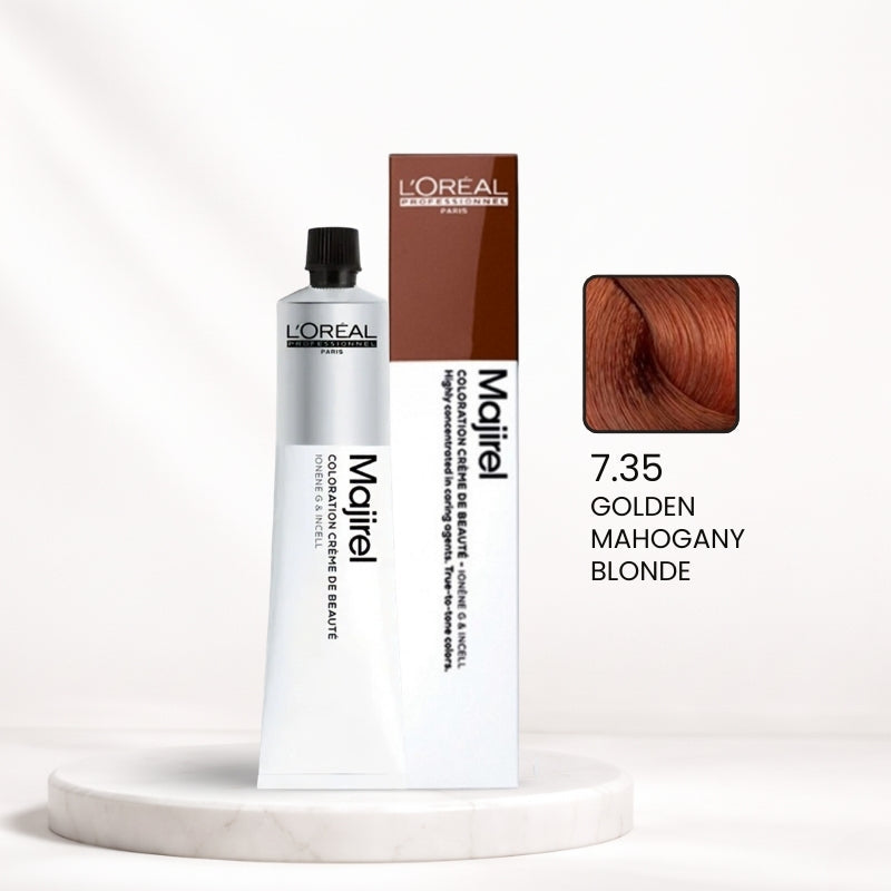 L'Oréal Majirel Color Tube – 7.35 Golden Mahogany Blonde 50ml