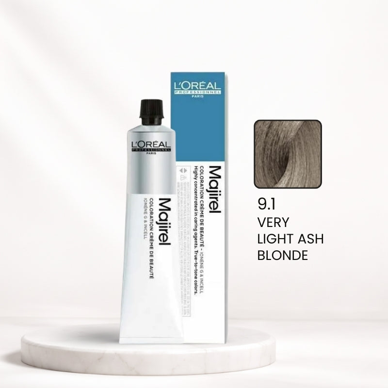 L'Oréal Majirel Color Tube – 9.1 Very Light Ash Blonde