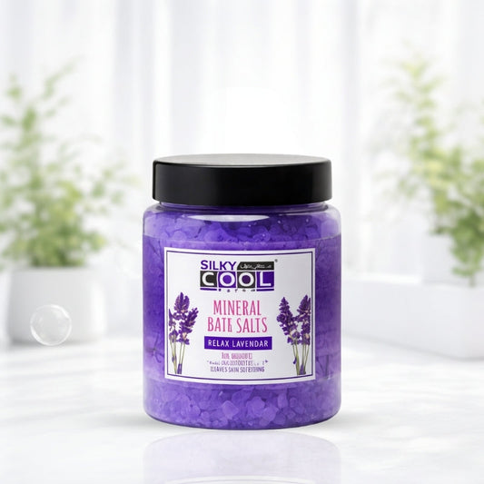 Silky Cool Mineral Bath Salts (Relax Lavendar)