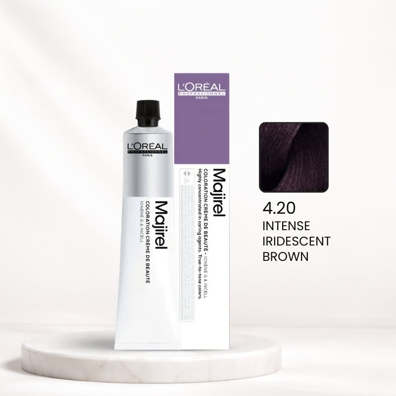 L'Oréal Majirel Color Tube – 4.20 Intense Iridescent Brown