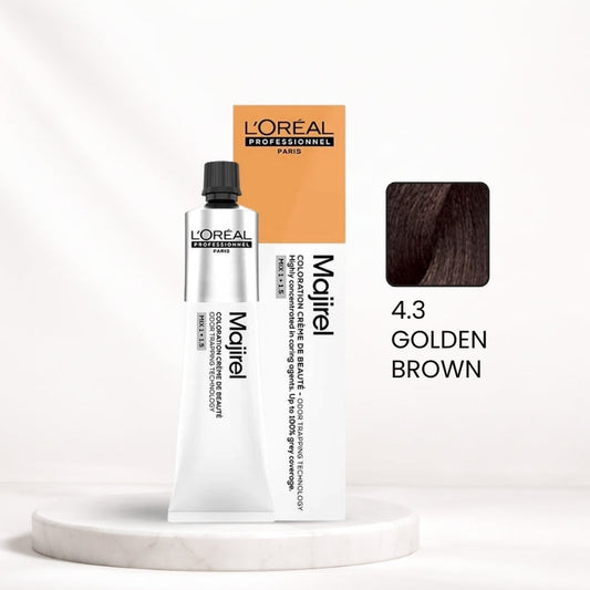 L'Oréal Majirel Color Tube – 4.3 Golden Brown 50ml