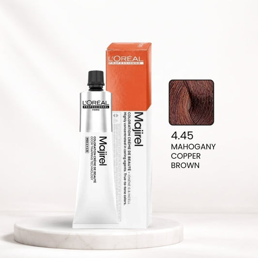 L'Oréal Majirel Color Tube – 4.45 Mahogany Copper Brown 50ml